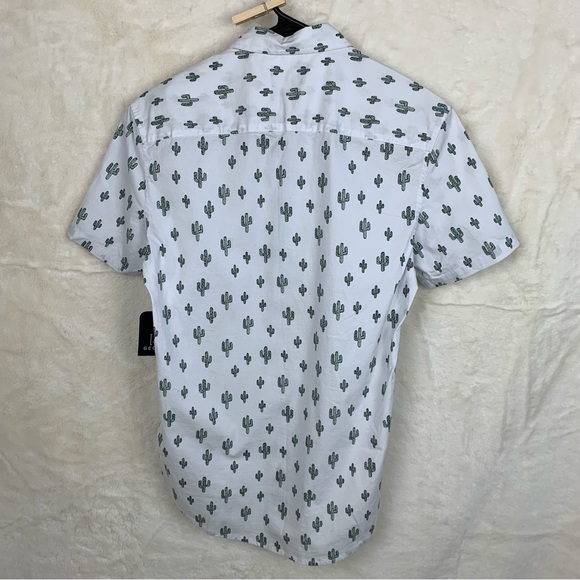 George Men's Slim Fit Cactus Print Button Down Shirt Size XS (30-32) NWT - Picture 3 of 11